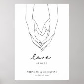 Heart Holding Couple Hands Poster (Voorkant)