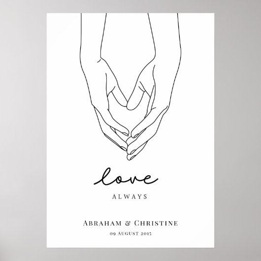 Heart Holding Couple Hands Poster (Voorkant)