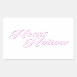 HEART HOLLOW Plain Logo (Verpakking van Stickers) Rechthoekige Sticker