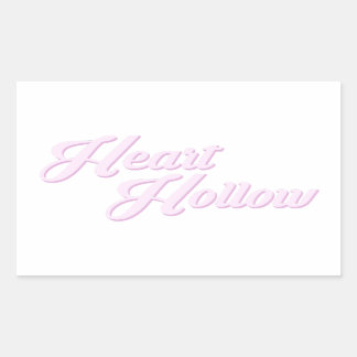 HEART HOLLOW Plain Logo (Verpakking van Stickers) Rechthoekige Sticker