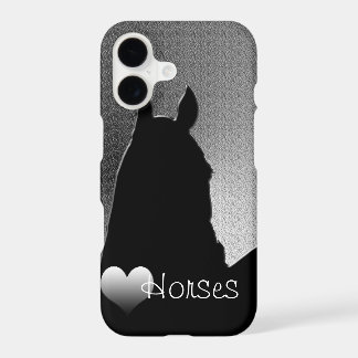 Heart Horses I (zilveren hart) iPhone 7 Hoesje