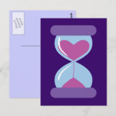 Heart Hourglass Briefkaart (Voorkant / Achterkant)