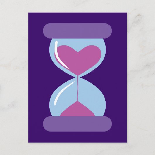 Heart Hourglass Briefkaart (Voorkant)