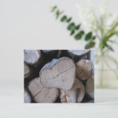 Heart-hout Briefkaart (Staand voorkant)