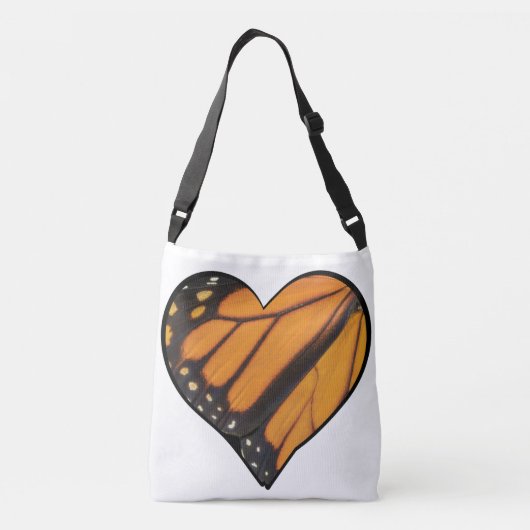 Heart I Love Butterfly Wings Bag Crossbody Tas (Achterkant)
