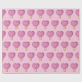 Heart Ice Cream Stick Cadeaupapier (Vlak)