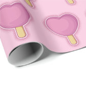 Heart Ice Cream Stick Cadeaupapier (Rol Hoek)