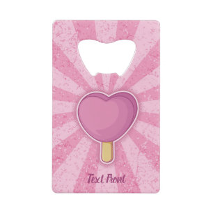 Heart Ice Cream Stick Creditkaart Flessenopener