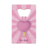 Heart Ice Cream Stick Creditkaart Flessenopener (Achterkant)