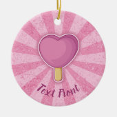 Heart Ice Cream Stick Keramisch Ornament (Voorkant)