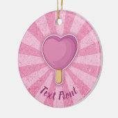 Heart Ice Cream Stick Keramisch Ornament (Links)