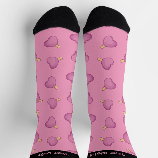 Heart Ice Cream Stick Pattern Socks Sokken (Top)