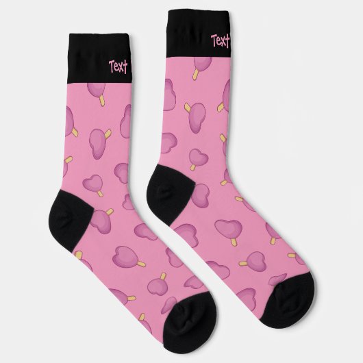 Heart Ice Cream Stick Pattern Socks Sokken (Rechts)