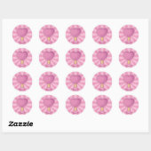 Heart Ice Cream Stick Ronde Sticker (Vel)