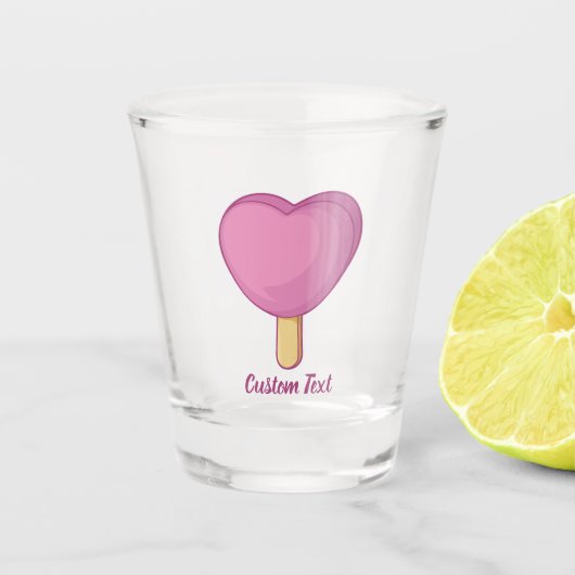 Heart Ice Cream Stick Shot Glas (Voorkant)