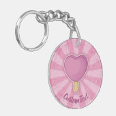 Heart Ice Cream Stick Sleutelhanger (Voorkant Links)