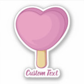 Heart Ice Cream Stick Sticker (Voorkant)