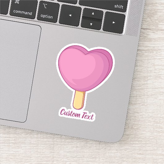 Heart Ice Cream Stick Sticker (Detail)