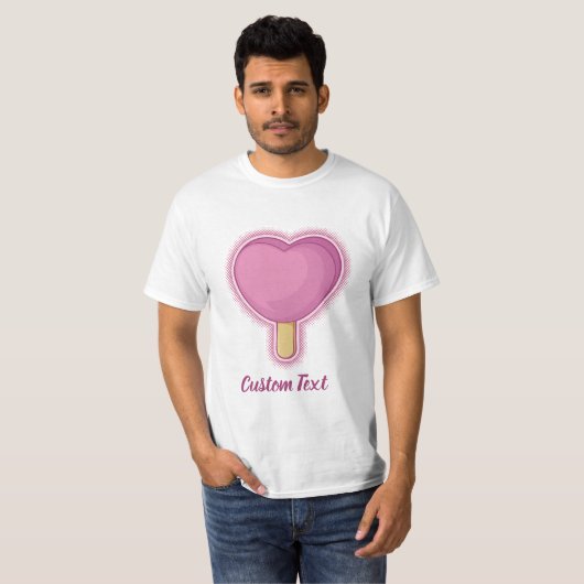 Heart Ice Cream Stick T-shirt (Voorkant volledig)