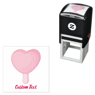 Heart Ice Cream Stick Zelfinktende Stempel