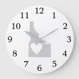 Heart Idaho Shape Heart Love Idahoan Adore Idahoer Grote Klok