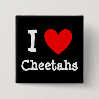 Heart, ik, Cheetahs Vierkante Button 5,1 Cm