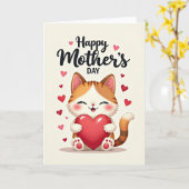 Heart Image Loving Mothers Day Card Kaart (Gele Bloem)