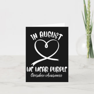 Heart In August dragen we paars Overdosis Bewustzi Kaart