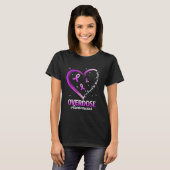 Heart In August We Wear Purple Overdose Awareness T-shirt (Voorkant volledig)