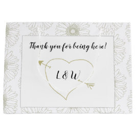 Heart in Daisy Wedding Guest Welcome Bag Groot Cadeauzakje