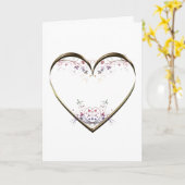 Heart in Flowers Custom Message Kaart (Gele Bloem)