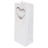 Heart in Flowers Custom Message Wijn Cadeautas (Voorkant Gekanteld)