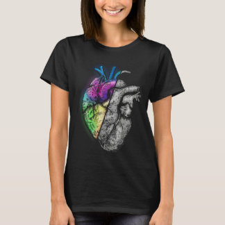 Heart in Half With You And Without You Love and T-shirt