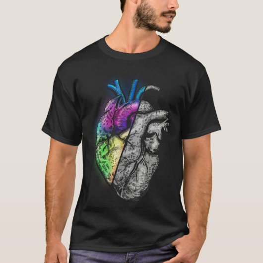 Heart in Half With You And Without You Love and T-shirt (Voorkant)