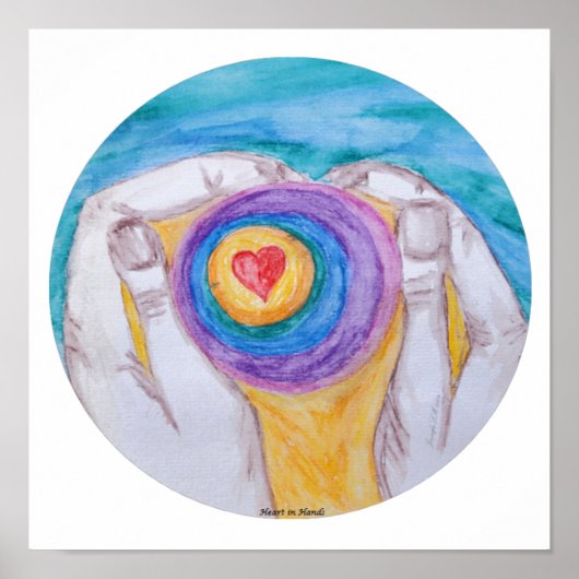 Heart in Hands HIH-Circle-NoWords-Getitelde-digOnd Poster (Voorkant)