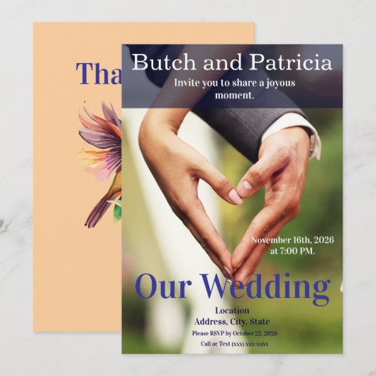 Heart In Hands Kaart (Voorkant / Achterkant)