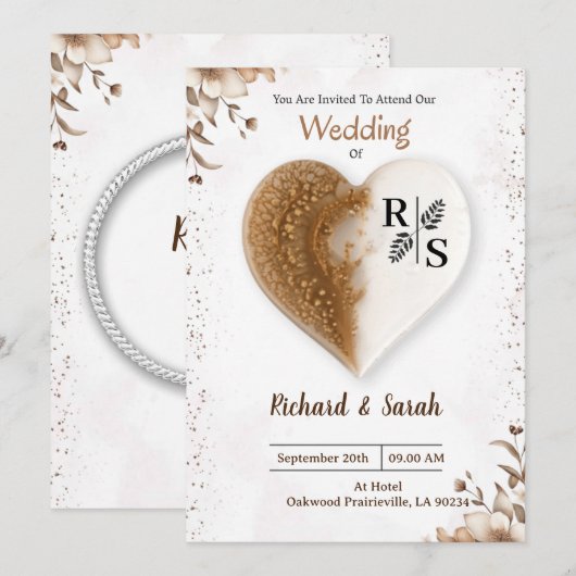 Heart In Harmony Uitnodiging (Voorkant / Achterkant)