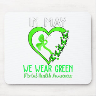 Heart in mei Draag we Green Ribbon Mental Health A Muismat