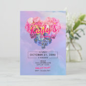 Heart In The Clouds Verjaardag Uitnodigen Kaart (Staand voorkant)