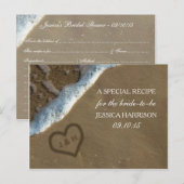 Heart In The Sand Beach Vrijgezellenfeest Recept K Uitnodiging Briefkaart (Voorkant / Achterkant)