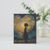 Heart in the Sky AI gegenereerde kunst Briefkaart (Staand voorkant)