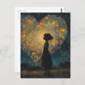 Heart in the Sky AI gegenereerde kunst Briefkaart (Voorkant / Achterkant)