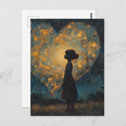 Heart in the Sky AI gegenereerde kunst Briefkaart (Voorkant / Achterkant)