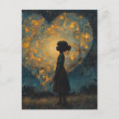 Heart in the Sky AI gegenereerde kunst Briefkaart (Voorkant)