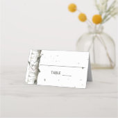 Heart In Tree Met Initialen Wedding Place Kaarten Plaatskaartje (Achterkant)