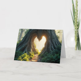 Heart In Tree Trunk Denken aan jou Kaart