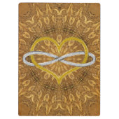 Heart Infinity Gold Silver Klembord (Achterkant)