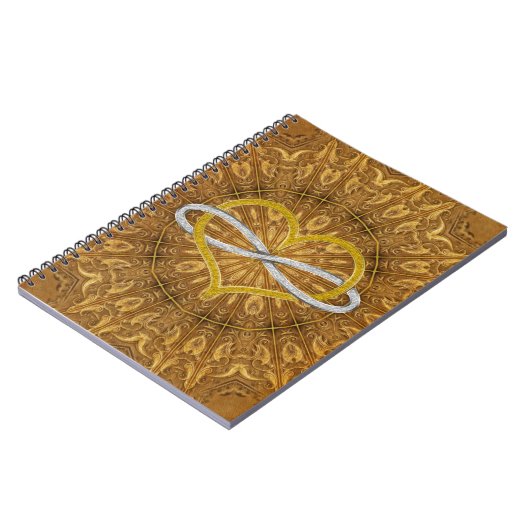 Heart Infinity Gold Silver Notitieboek (Linkerzijde)