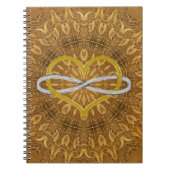 Heart Infinity Gold Silver Notitieboek (Voorkant)