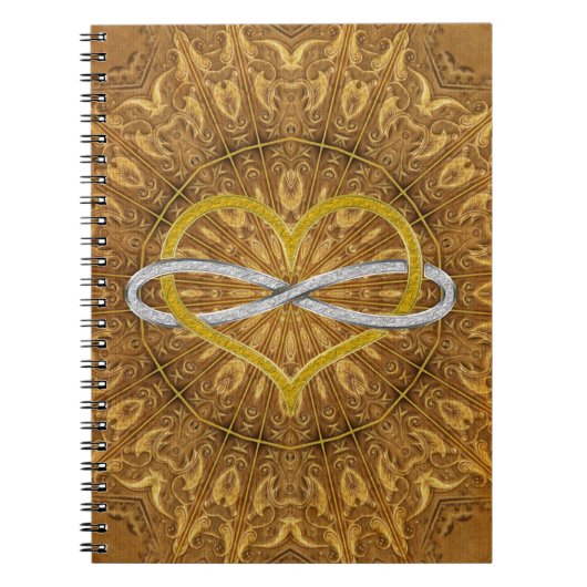 Heart Infinity Gold Silver Notitieboek (Voorkant)